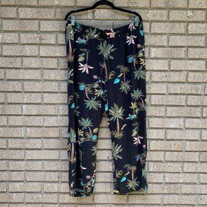 OLD NAVY Black Tropical Linen Blend Lounge Pants 1X